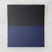 Benutzerdefiniertes schwarzes einfaches Design Fot Platzkarte (Innenseite Aufgefaltet)