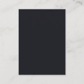 Benutzerdefiniertes schwarzes einfaches Design Fot Platzkarte (Rückseite)