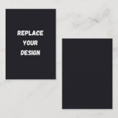 Benutzerdefiniertes schwarzes einfaches Design Fot Platzkarte (Vorne/Hinten)