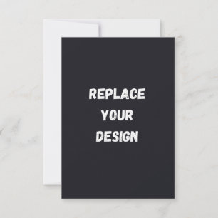 Benutzerdefiniertes schwarzes einfaches Design Fot RSVP Karte