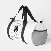 Benutzerdefiniertes schwarzes Firmenlogo auf weiße Duffle Bag (Rechte Ecke)