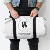 Benutzerdefiniertes schwarzes Firmenlogo auf weiße Duffle Bag