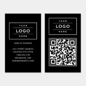 Benutzerdefiniertes schwarzes Firmenlogo und QR-Co Visitenkarte