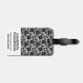 Benutzerdefiniertes Schwarzes Foto Gepäckanhänger (Rückseite horizontal)