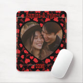 Benutzerdefiniertes schwarzes Foto Muster mit Name Mousepad (Mit Mouse)
