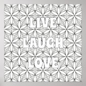 Benutzerdefiniertes Schwarzes Geometrie-Erwachsene Poster (Vorne)