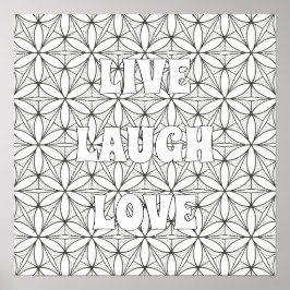 Benutzerdefiniertes Schwarzes Geometrie-Erwachsene Poster