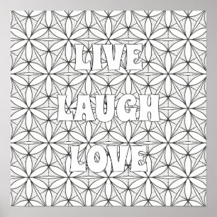 Benutzerdefiniertes Schwarzes Geometrie-Erwachsene Poster