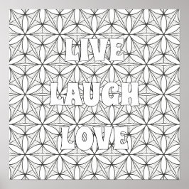 Benutzerdefiniertes Schwarzes Geometrie-Erwachsene Poster