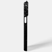 Benutzerdefiniertes Schwarzes Glitzer-Sparkon-Mono Case-Mate iPhone Hülle (Rückseite / Rechts)