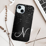 Benutzerdefiniertes Schwarzes Glitzer-Sparkon-Mono Case-Mate iPhone Hülle<br><div class="desc">Dieses elegante und stilvolle Handy-Gehäuse mit hübschem schwarzglänzenden Glitzer auf schwarz gebürstetem metallischem Hintergrund ist einfach zu personalisieren.</div>