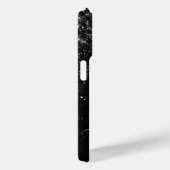 Benutzerdefiniertes Schwarzes Glitzer-Sparkon-Mono Case-Mate iPhone Hülle (Rückseite / Rechts)