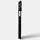 Benutzerdefiniertes Schwarzes Glitzer-Sparkon-Mono Case-Mate iPhone Hülle (Rückseite / Rechts)