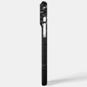 Benutzerdefiniertes Schwarzes Glitzer-Sparkon-Mono Case-Mate iPhone Hülle (Rückseite / Links)