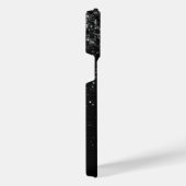 Benutzerdefiniertes Schwarzes Glitzer-Sparkon-Mono iPhone Hülle (Rechte Seite)