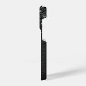 Benutzerdefiniertes Schwarzes Glitzer-Sparkon-Mono iPhone Hülle (Linke Seite)