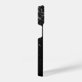 Benutzerdefiniertes Schwarzes Glitzer-Sparkon-Mono iPhone Hülle (Rechte Seite)