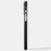 Benutzerdefiniertes Schwarzes Glitzer-Sparkon-Mono iPhone Hülle (Linke Seite)