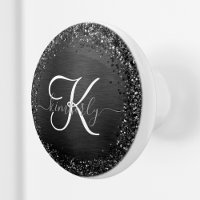 Benutzerdefiniertes Schwarzes Glitzer-Sparkon-Mono