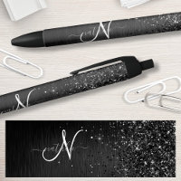 Benutzerdefiniertes Schwarzes Glitzer-Sparkon-Mono