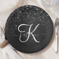 Benutzerdefiniertes Schwarzes Glitzer-Sparkon-Mono