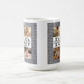Benutzerdefiniertes schwarzes Karo-modernes 4-Foto Kaffeetasse (Mittel)