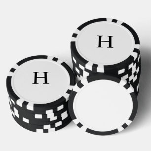 Benutzerdefiniertes schwarzes klassisches modernes pokerchips