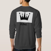 Benutzerdefiniertes schwarzes Kronenbild für King  Sweatshirt (Rückseite)