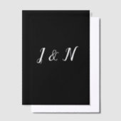 Benutzerdefiniertes schwarzes lichtdurchlässiges P Pergament Einladungen (Versetzt)