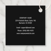 Benutzerdefiniertes Schwarzes Logo Vielen Dank für Geschenkanhänger (Rückseite)