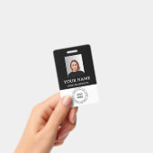 Benutzerdefiniertes Schwarzes Mitarbeiter-Abzeiche Ausweis (Handheld)