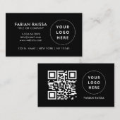 Benutzerdefiniertes schwarzes, modernes Firmenlogo Visitenkarte (Vorne/Hinten)