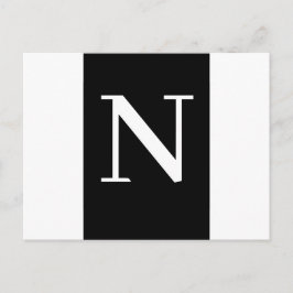 Benutzerdefiniertes schwarzes modernes minimalisti postkarte
