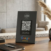 Benutzerdefiniertes schwarzes QR-Code-Logo für Ges Sockelschild