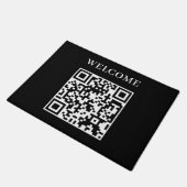 Benutzerdefiniertes schwarzes QR | Minimalistische Fußmatte (Schrägansicht)