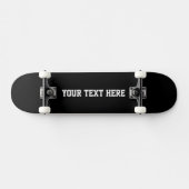 Benutzerdefiniertes Schwarzes Skateboard für Text (Horizontal)