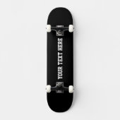 Benutzerdefiniertes Schwarzes Skateboard für Text (Vorderseite)