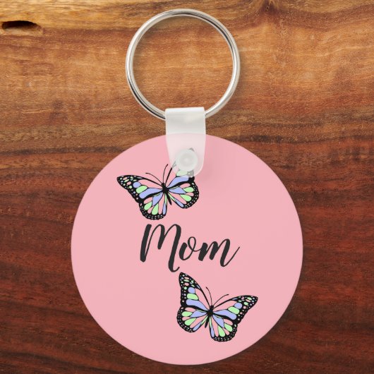 Benutzerdefiniertes schwarzes Skript mit Schmetter Schlüsselanhänger (Vorderseite)