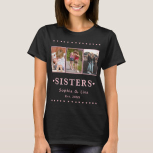 Benutzerdefiniertes Schwestern-T-Shirt – 3 Foto Pe T-Shirt