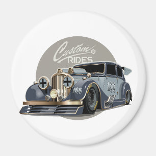Benutzerdefiniertes Sci-Fi-Retro-Rennwagen Magnet