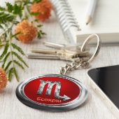 Benutzerdefiniertes Scorpio-Zodiac-Symbol Schlüsselanhänger (Seite)