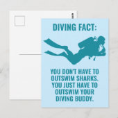 Benutzerdefiniertes Scuba Diving Postkarte (Vorne/Hinten)