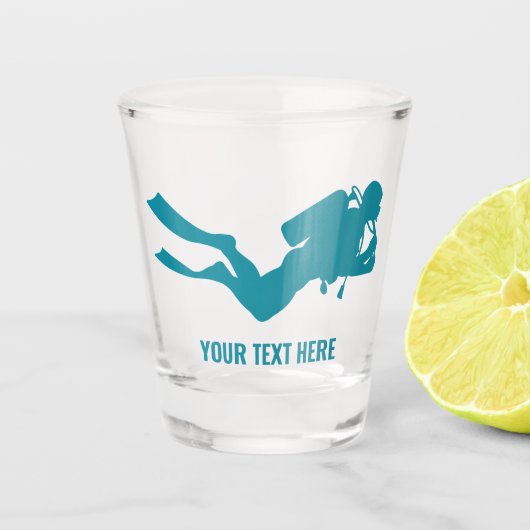 Benutzerdefiniertes Scuba Diving Schnapsglas (Vorderseite)