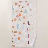 Benutzerdefiniertes Seashell Beach Handtuch - Pers (Vorderseite)