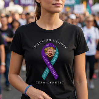 Benutzerdefiniertes Selbstmordbewusstseins-Gedenkf T-Shirt