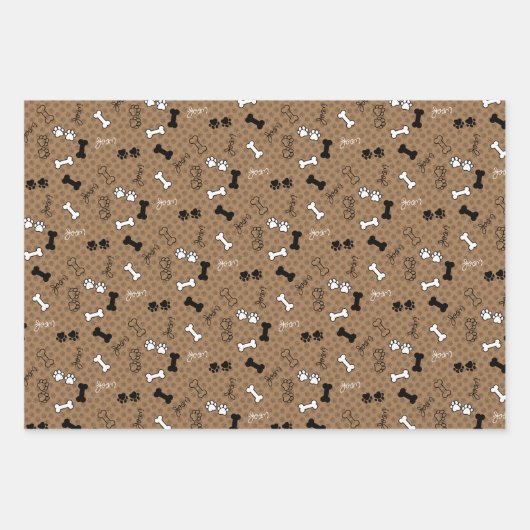 Benutzerdefiniertes Set für Hundedruckpapier Geschenkpapier Set (Vorderseite)