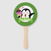 Benutzerdefiniertes Set für Ice Cream Penguin Fächer (Vorderseite)
