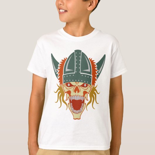 Benutzerdefiniertes Shirt des Schädels VIKING - St (Vorderseite)