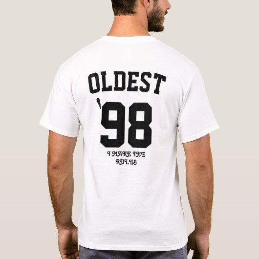 Benutzerdefiniertes Shirt Funny Sibling Regel Shir (Rückseite)