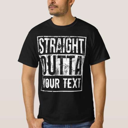 Benutzerdefiniertes Shirt mit gerader Ausgabe Vint (Vorderseite)